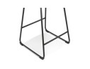Tabouret de bar BULLY en velours vert et pieds en métal noir