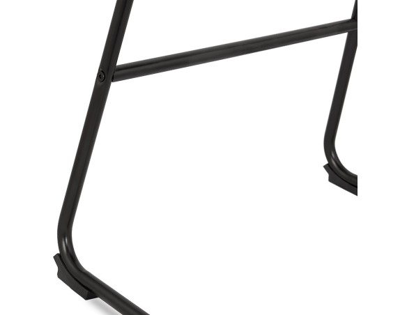 Tabouret de bar BULLY en velours vert et pieds en métal noir