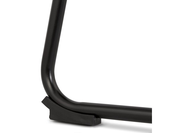 Tabouret de bar BULLY en velours vert et pieds en métal noir