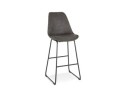 BS04550DGBL 5404028301708 Tabouret de bar BIKI en microfibre grise et pieds en métal noir
