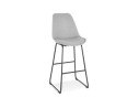 BS04580GRBL 5404028301760 Tabouret de bar RIGO en tissu gris et pieds en métal noir