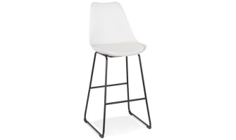 BS04590WHBL 5404028301784 Tabouret de bar CHOKO blanc et pieds en métal noir