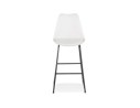 Tabouret de bar CHOKO blanc et pieds en métal noir