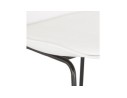 Tabouret de bar CHOKO blanc et pieds en métal noir