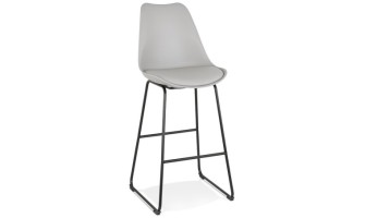 BS04610GRBL 5404028301821 Tabouret de bar CHOKO gris et pieds en métal noir