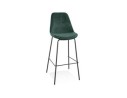 BS05050GEBL 5404028307649 Tabouret de bar SPARK en velours vert et pieds en métal noir