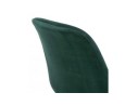 Tabouret de bar SPARK en velours vert et pieds en métal noir