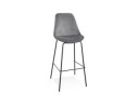BS05060GRBL 5404028307663 Tabouret de bar SPARK en velours gris et pieds en métal noir