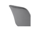 Tabouret de bar SPARK en velours gris et pieds en métal noir