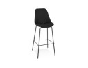 BS05120BLBL 5404028307786 Tabouret de bar ALOE en tissu noir avec pied en métal