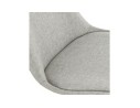 Tabouret de bar ALOE en tissu gris avec pied en métal
