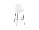 BS05140WHBL 5404028307823 Tabouret de bar design LEMON blanc avec pied en métal noir
