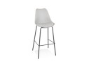 BS05160GRBL 5404028307861 Tabouret de bar design LEMON gris avec pied en métal noir