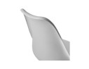 Tabouret de bar design LEMON gris avec pied en métal noir
