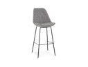 BS05710DIBL 5404028318591 Tabouret de bar SPARK en tissu pied de poule et pieds en métal noir