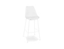 BS05960WHWH 5404028331767 Tabouret de bar design LEMON blanc avec pied en métal blanc