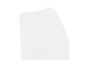 Tabouret de bar design LEMON blanc avec pied en métal blanc