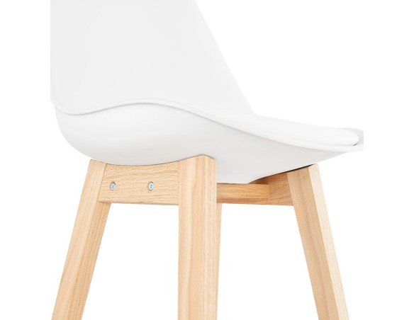 Tabouret de bar CAMILA blanc style scandinave