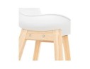 Tabouret de bar CAMILA blanc style scandinave