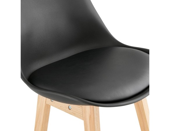 Tabouret de bar CAMILA noir style scandinave