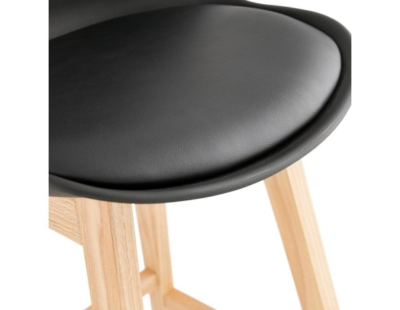 Tabouret de bar CAMILA noir style scandinave