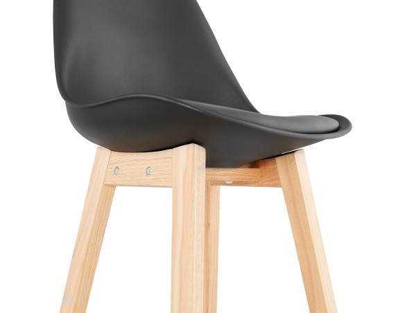 Tabouret de bar CAMILA noir style scandinave