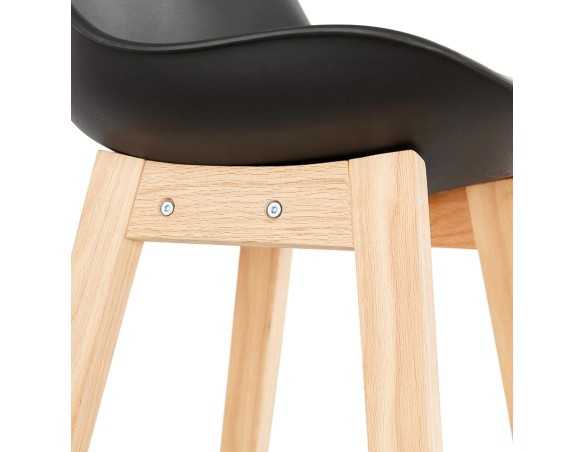 Tabouret de bar CAMILA noir style scandinave
