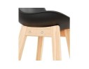 Tabouret de bar CAMILA noir style scandinave