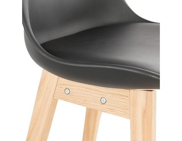 Tabouret de bar CAMILA noir style scandinave