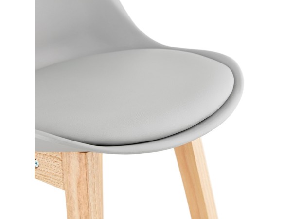 Tabouret de bar CAMILA gris style scandinave