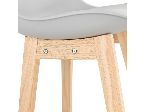 Tabouret de bar CAMILA gris style scandinave