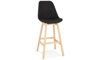 BS03970BLNA 5420072093123 Tabouret de bar scandinave TERESA en tissu noir