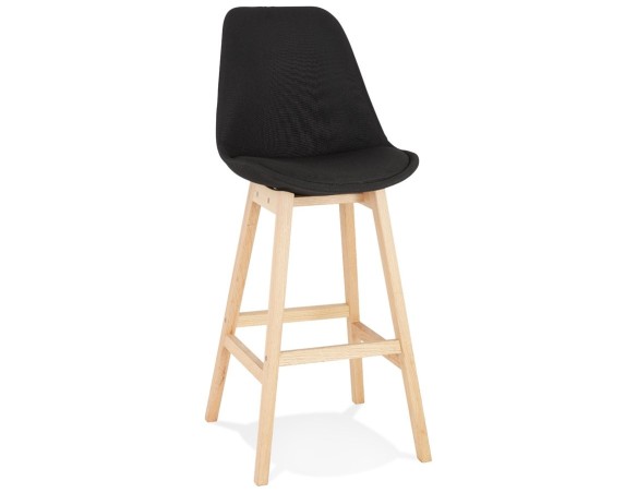 BS03970BLNA 5420072093123 Tabouret de bar scandinave TERESA en tissu noir