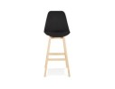Tabouret de bar scandinave TERESA en tissu noir