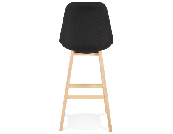 Tabouret de bar scandinave TERESA en tissu noir