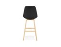Tabouret de bar scandinave TERESA en tissu noir