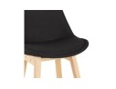 Tabouret de bar scandinave TERESA en tissu noir
