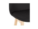 Tabouret de bar scandinave TERESA en tissu noir