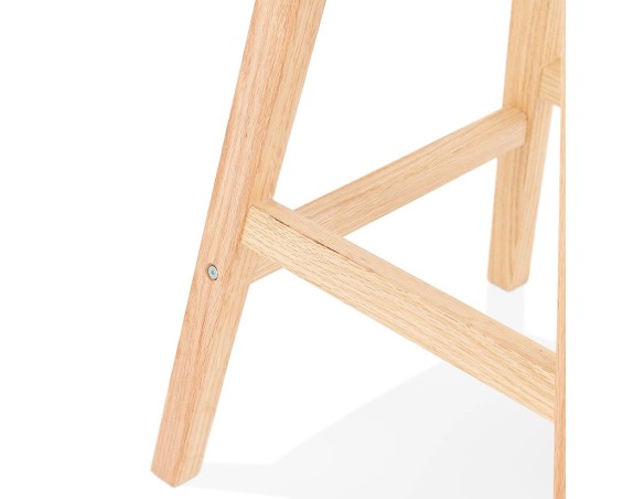 Tabouret de bar scandinave TERESA en tissu noir