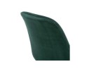 Tabouret de bar MORISS en velours vert et pieds en bois noir