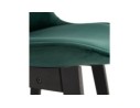 Tabouret de bar MORISS en velours vert et pieds en bois noir