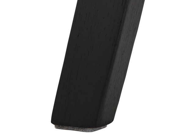Tabouret de bar ASPEN en microfibre brune et pieds en bois noir