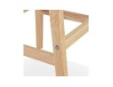 Tabouret de bar SANDRA en tissu bouloché blanc style scandinave