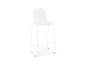 BS06080WHWH 5404028332580 Tabouret de bar design empilable BERLIN blanc avec pied en métal blanc