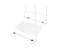 Tabouret de bar design empilable BERLIN noir avec pied en métal blanc