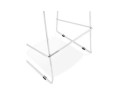Tabouret de bar design empilable BERLIN blanc avec pied en métal chromé
