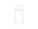 Tabouret snack mi-hauteur perforé LOKI MINI blanc intérieur / extérieur