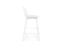 Tabouret snack mi-hauteur perforé LOKI MINI blanc intérieur / extérieur