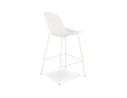 Tabouret snack mi-hauteur perforé LOKI MINI blanc intérieur / extérieur