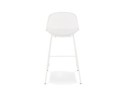 Tabouret snack mi-hauteur perforé LOKI MINI blanc intérieur / extérieur